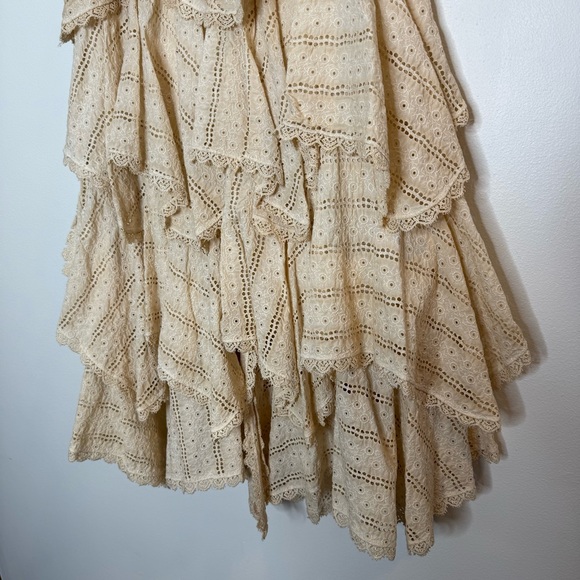 Vintage Lafayette148 Tier Layered Boho Victorian Prairie Cottagecore Maxi skirt - Picture 5 of 10